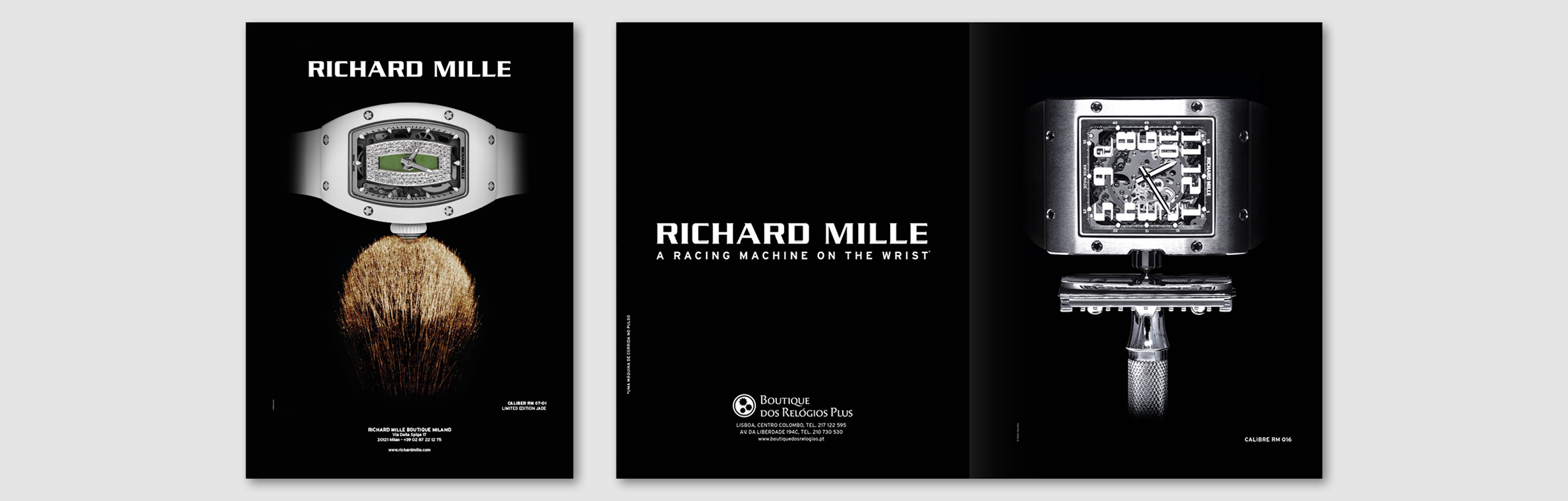 Toast have been artworking the adverts for Richard Mille EMEA