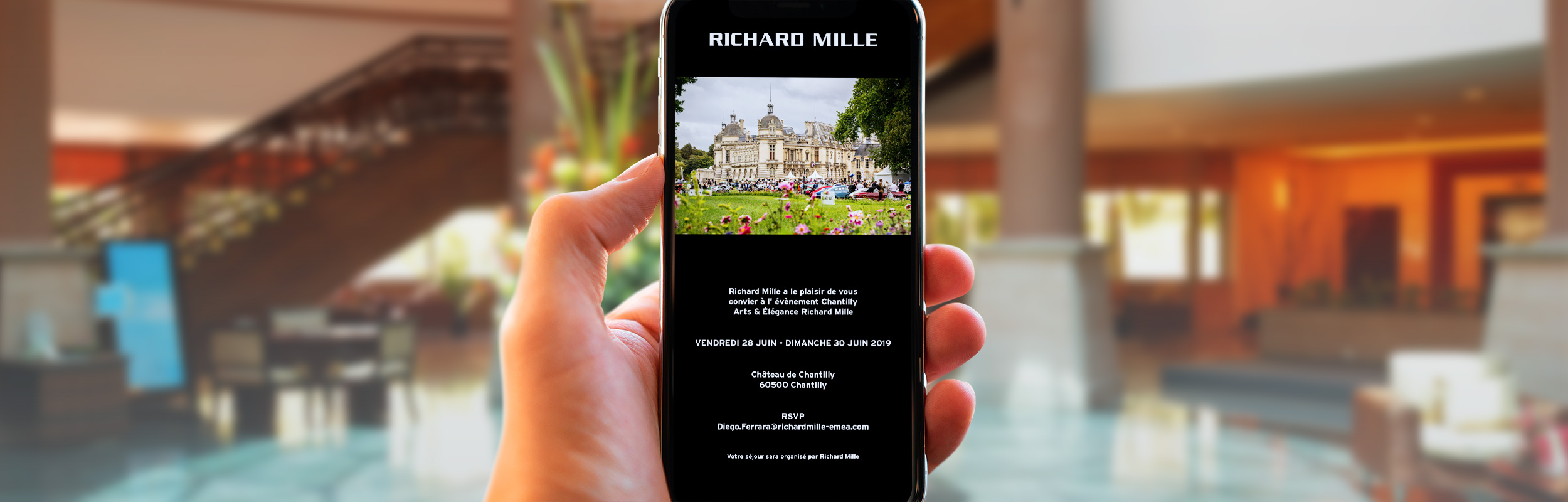 Richard Mille mobile invite