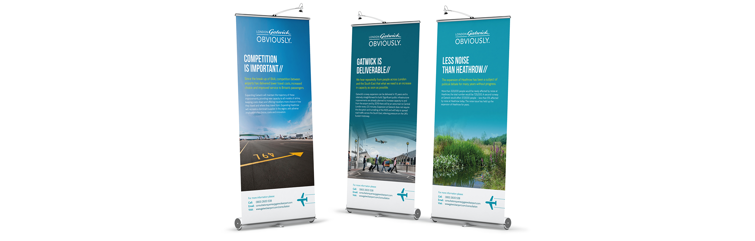 Gatwick pull-up banners