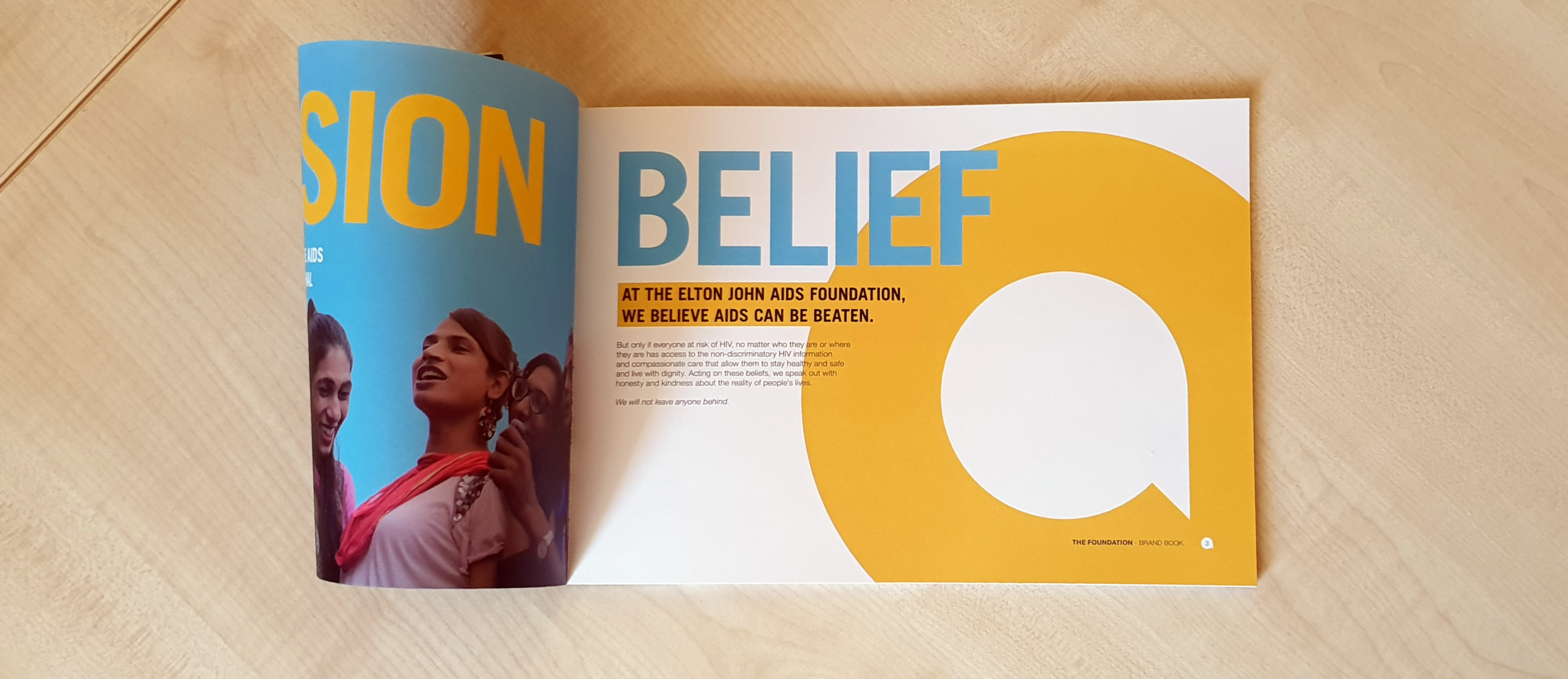 Brand guidelines for Elton John AIDS Foundation