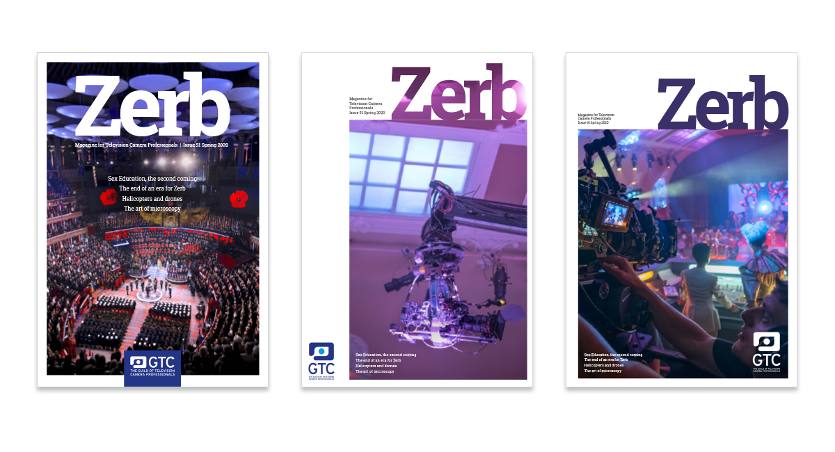 Zerb magazine cover design options